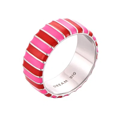 Pinnole Women's Pink / Purple / Red Pink & Red Thick Ring