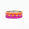 Pinnole Women's Pink / Purple / Yellow From Dusk Till Dawn Thin Ring Stack