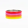 Pinnole Women's Pink / Purple / Yellow Happy As A Clam Ring Stack