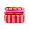 Pinnole Women's Pink / Red Gold I'm In Love Ring Stack In Multi