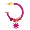 Pinnole Women's Purple / Orange Gold Play Now Earring Mix In Pink