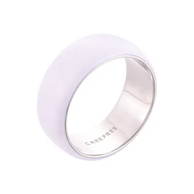 Pinnole Women's White Thick Ring