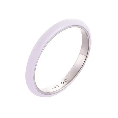Pinnole Women's White Thin Ring