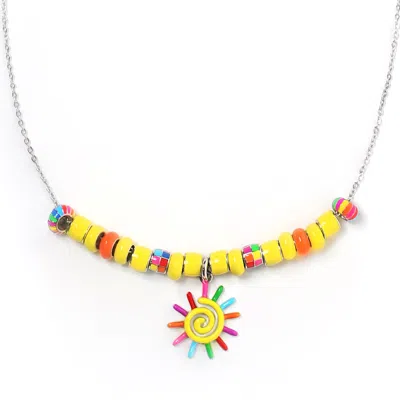 Pinnole Women's Yellow / Orange You Are My Sunshine Necklace
