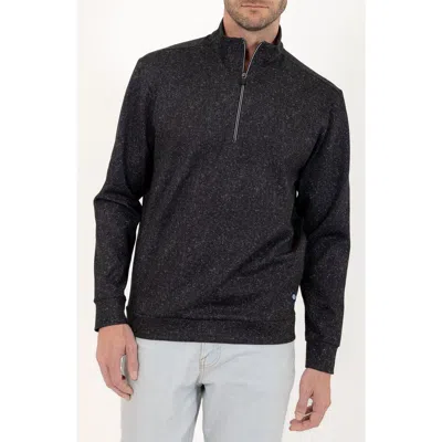 Pino By Pinoporte Men's Mockneck Zip Up Pullover In Black
