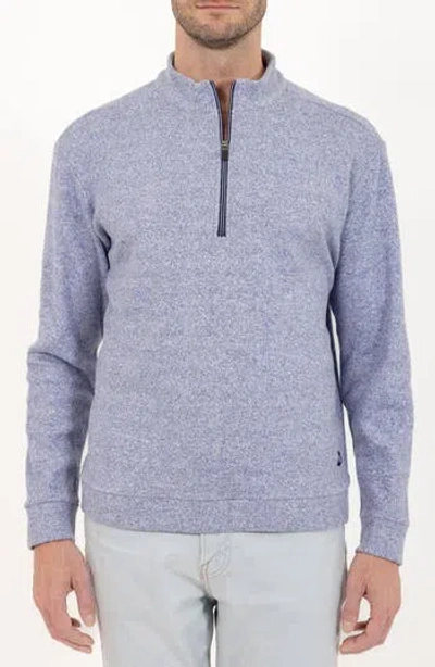 Pino By Pinoporte Men's Knit Quarter Zip Pullover In Blue