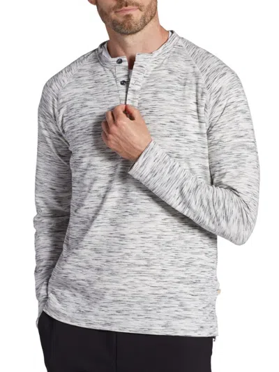 Pino By Pinoporte Men's Heathered Long Sleeve Henley In Grey