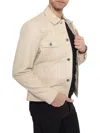 Pino By Pinoporte Men's Lambskin Leather Shacket In Off White