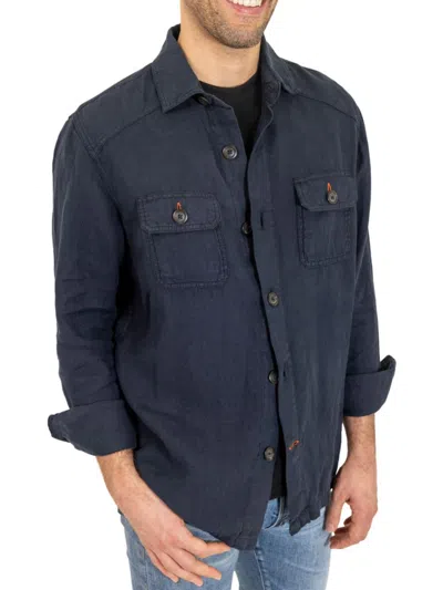 PINO BY PINOPORTE MEN'S LINEN SHIRT