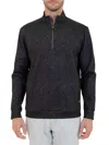 Pino By Pinoporte Men's Mockneck Zip Up Pullover In Black