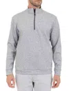 Pino By Pinoporte Men's Mockneck Zip Up Pullover In White