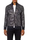 Pino By Pinoporte Roberto Metallic Camo Track Jacket In Navy