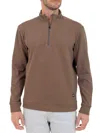 Pino By Pinoporte Men's Modern Fit Zip Up Pullover In Brown