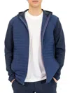 PINO BY PINOPORTE MEN'S QUILTED ZIP HOODIE