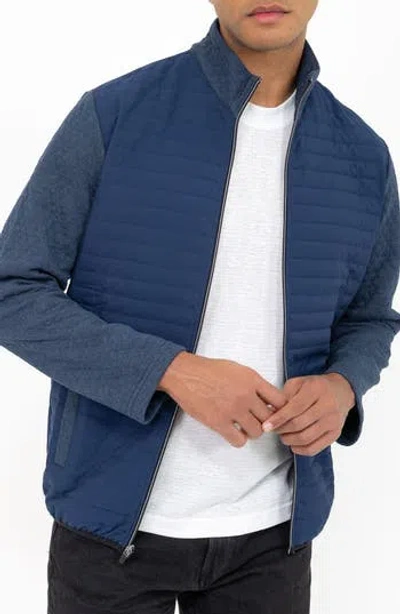 Pino By Pinoporte Men's Modern Fit Quilted Jacket In Indigo
