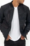 Pino By Pinoporte Quilted Bomber Jacket In Black