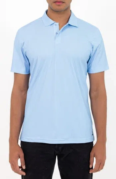 Pino By Pinoporte Short Sleeve Stretch Polo In Light Blue