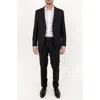 Pino By Pinoporte Solid Stretch Wool Suit In Black