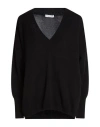 Pinoro Woman Sweater Black Size L Cashmere In Black