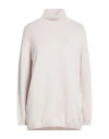 Pinoro Woman Turtleneck Light Grey Size L Cashmere In Neutral