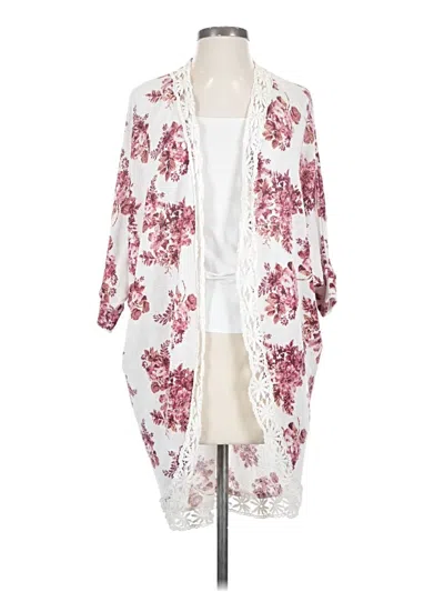 Pre-owned Pinque Cardigan Sweater In White