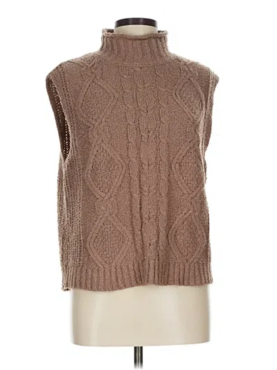 Pre-owned Pinque Sleeveless Top Brown Turtleneck Tops