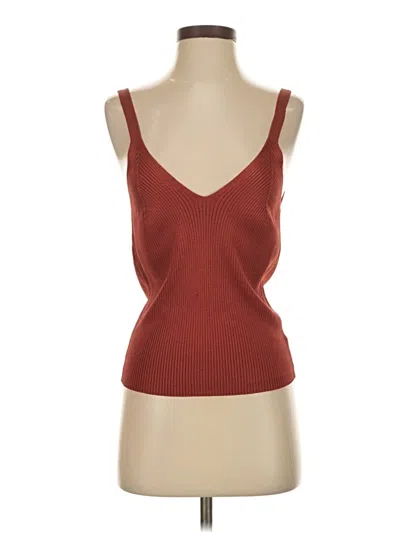 Pre-owned Pinque Sleeveless Top Burgundy Sweetheart Neckline Tops