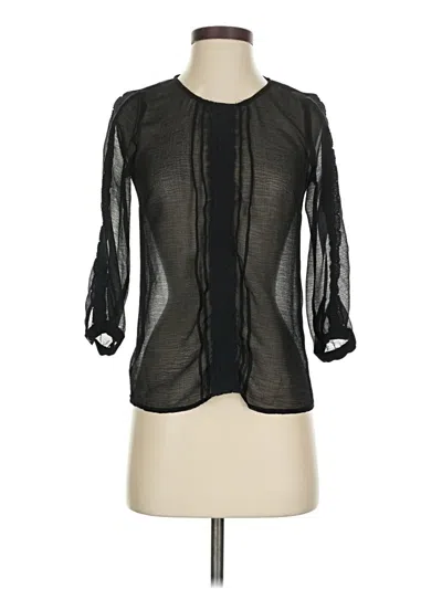 Pre-owned Pins And Needles 3/4 Sleeve Blouse In Black