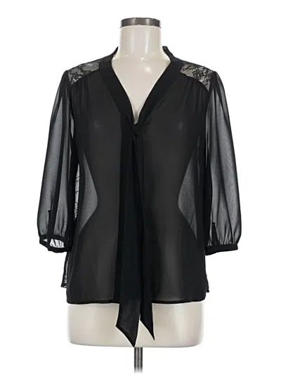 Pre-owned Pins And Needles 3/4 Sleeve Blouse In Black