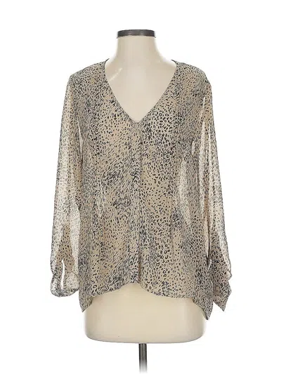 Pre-owned Pins And Needles 3/4 Sleeve Blouse In Brown