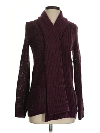 Pre-owned Pins And Needles Cardigan Sweater In Burgundy