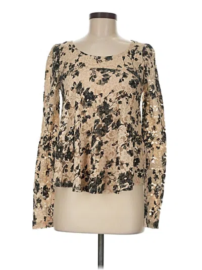 Pre-owned Pins And Needles Long Sleeve Blouse In Gold