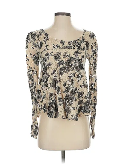 Pre-owned Pins And Needles Long Sleeve Blouse In White