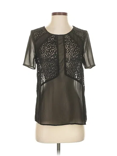 Pre-owned Pins And Needles Short Sleeve Blouse In Black