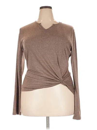 Pre-owned Pinspark Long Sleeve T-shirt In Brown