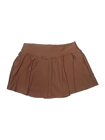 Pre-owned Pinspark Skort In Brown