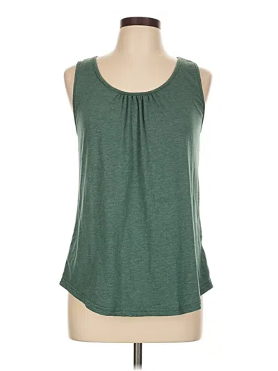 Pre-owned Pinspark Sleeveless Top Green Halter Neckline Tops