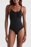 Pinsy Butter Sculpt Bodysuit In Black