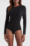 Pinsy Long Sleeved Butter Sculpt Seamless Shapewear Bodysuit In Black