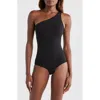 Pinsy Butter Sculpt One-shoulder Bodysuit In Black