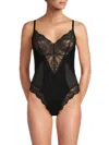 Pinsy Smoothing Lace Shapewear Bodysuit In Black