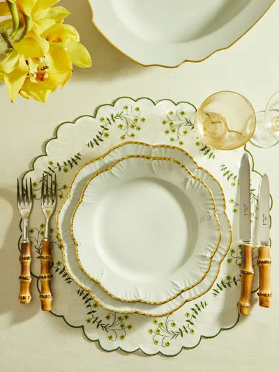 Pinto Paris Simple Dentelle Hand-painted Porcelain Dinner Plate  Abask Luxury Gift