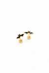 Pip Pop Pumpkin Stud Earrings In Black