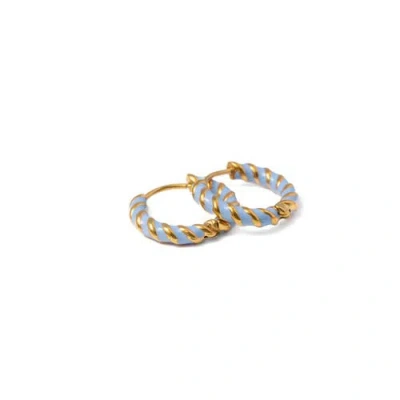Pip Pop Kids'  Braided Hoop Earrings In Gold
