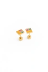 Pip Pop Crayon Stud Earrings In Gold
