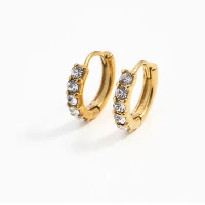 Pip Pop Kids'  Dainty Gem Hypoallergenic Hoop Earrings In Multi