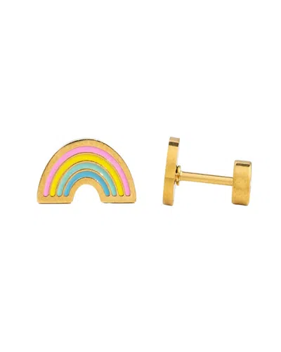 Pip Pop Girl's Pastel Rainbow Earring In Pink