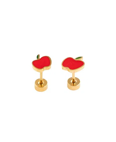 PIP POP GIRLS' APPLE STUD EARRING