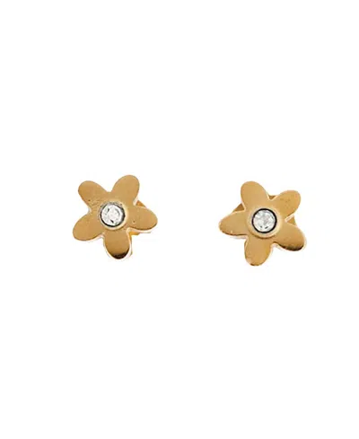 Pip Pop Girls' Birthstone Flower Earring In Pink