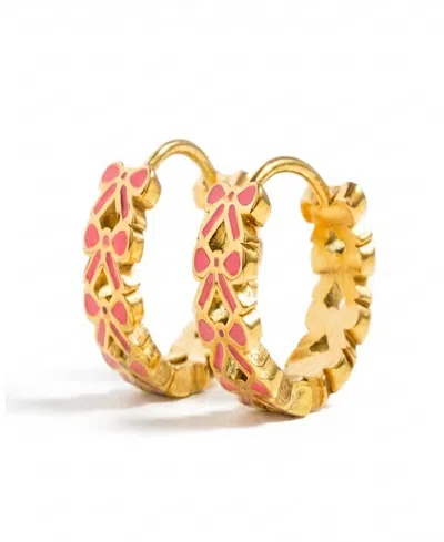 Pip Pop Kids' Girls' Bow Repeat Hoop Earring In Gold